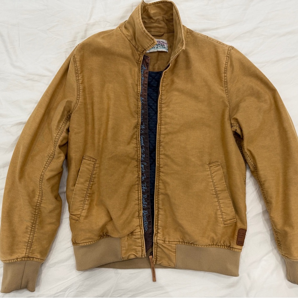 Scotch & Soda Brown Bomber Jacket Unisex